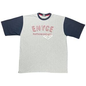 Vintage Y2K Enyce Embroidered Two Toned Baggy T Shirt Men’s XXL Streetwear